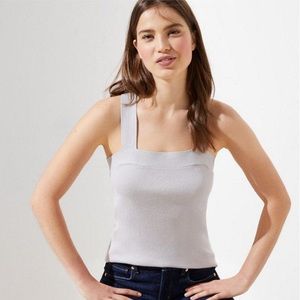 Loft Square Neck Racerback Sweater Tank